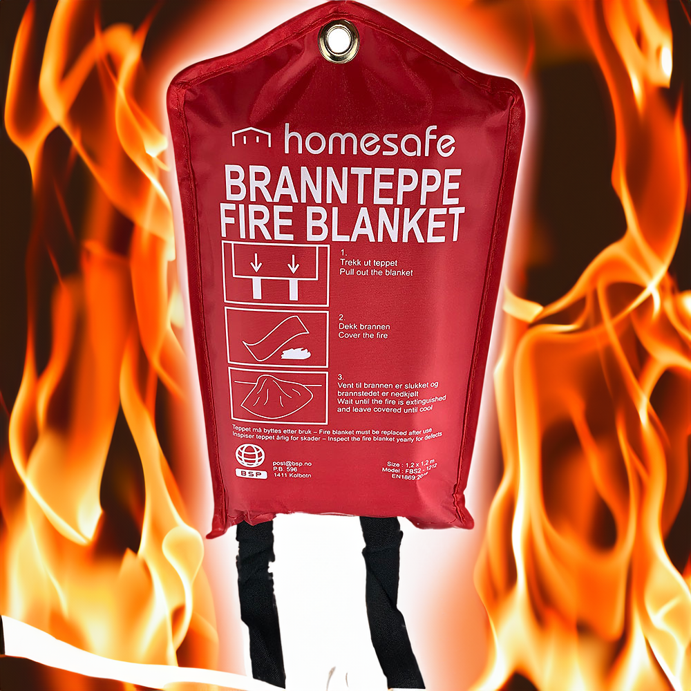 Hjemmesikker brannteppe 