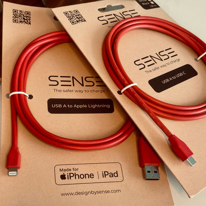 Sense smart ladekabel for mobil og nettbrett – USB-A til Lightning (iPhone/iPad)