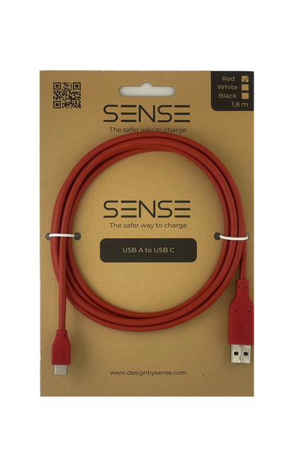 Sense smart ladekabel for mobil og nettbrett – USB-A til USB-C (Android og nyere Apple)