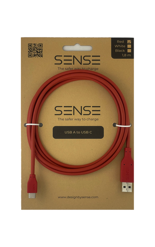 Sense smart ladekabel for mobil og nettbrett – USB-A til USB-C (Android og nyere Apple)